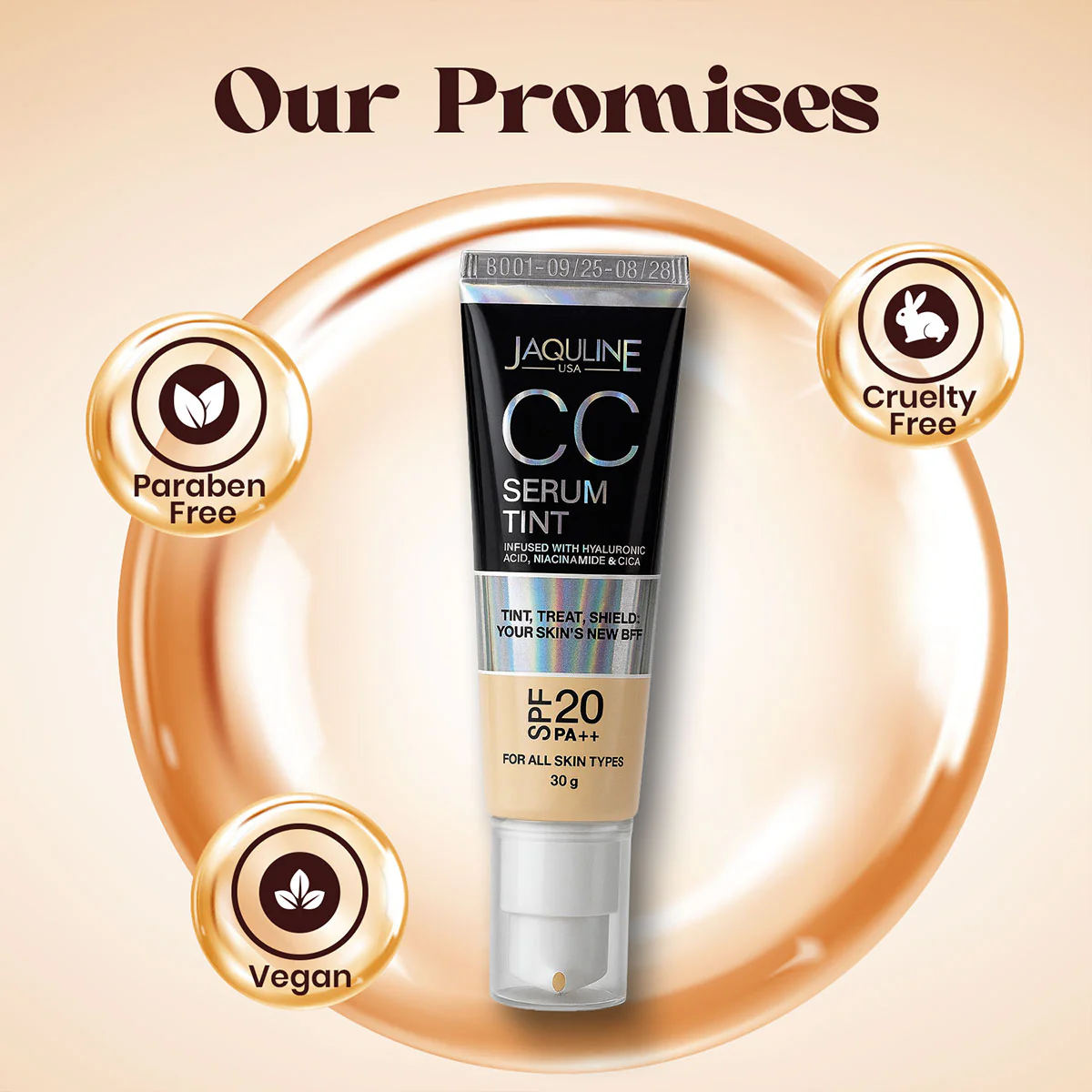 Jaquline USA CC Serum Tint(30g) Beige 01 - Image 5