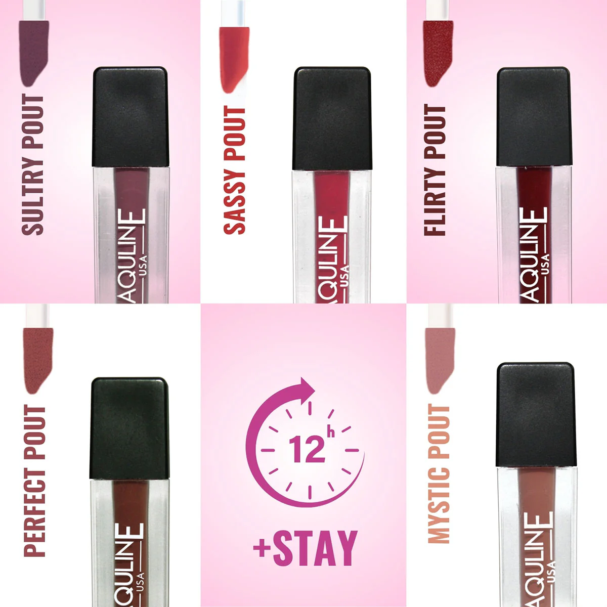 Jaquline USA Pout Power Liquid Mini Lipstick  (1.25ml Each) - Image 4