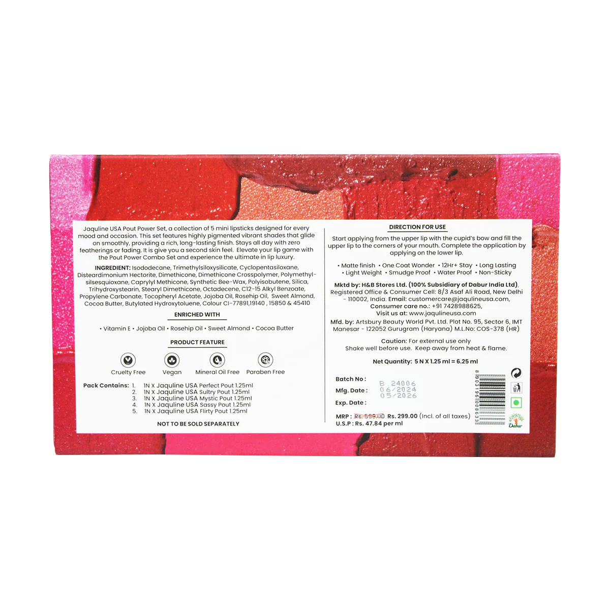 Jaquline USA Pout Power Liquid Mini Lipstick  (1.25ml Each) - Image 6